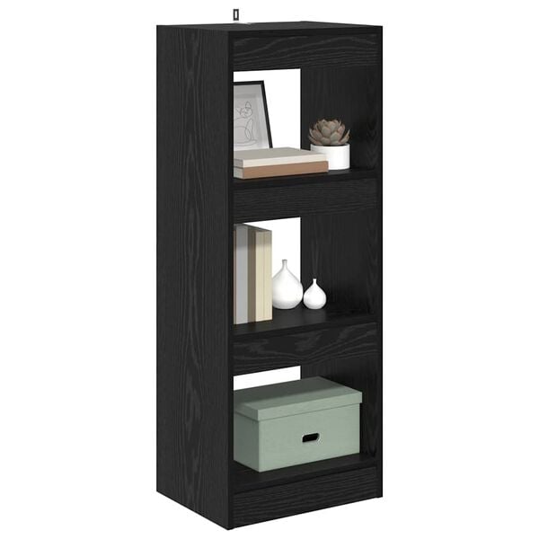 vidaXL Gabinete de Livros Carvalho preto 40 x 30 x 103 cm