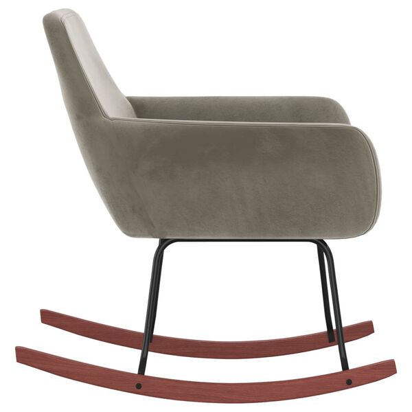 vidaXL Cadeira de baloi&ccedil;o veludo cinzento-claro