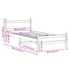 vidaXL Cama sem colch&atilde;o 100x200 cm pinho maci&ccedil;o castanho-mel