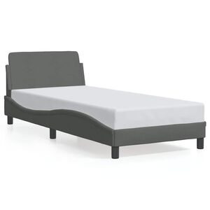 vidaXL Estrutura de cama Dover 80x200 cm tecido cinzento-escuro