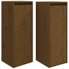 vidaXL Arm&aacute;rios de parede 2 pcs 30x30x80 cm pinho maci&ccedil;o castanho-mel