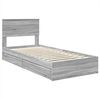vidaXL Cama com Armazenamento com cabeceira Cinza Sonoma 75 x 190 cm