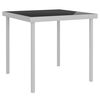 vidaXL Mesa de jantar p/ exterior 80x80x72 cm vidro e a&ccedil;o cinza-claro