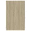 vidaXL Secretária 140x50x77 cm contraplacado branco e carvalho sonoma