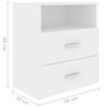 vidaXL Mesa de cabeceira 50x32x60 cm branco