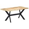 vidaXL Mesa de jantar 160x80x75 cm madeira de mangueira &aacute;spera maci&ccedil;a