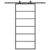 vidaXL Porta deslizante c/ conj. ferragens 90x205cm vidro ESG preto