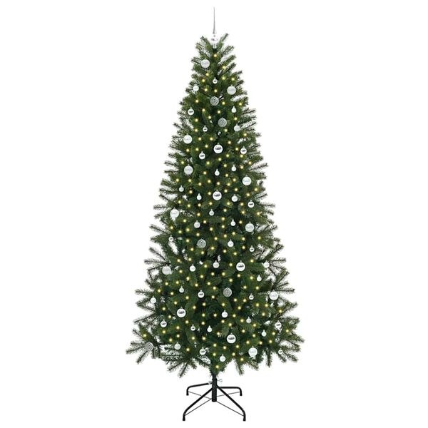 vidaXL &Aacute;rvore de Natal Artificial com 300 LEDs Verde 240 cm PE e PVC