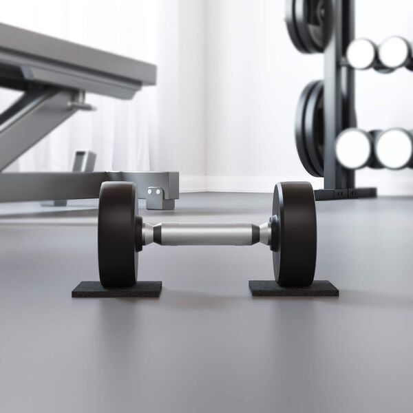 vidaXL Tapete de P&aacute;tio em Granulado de Borracha Preto 9 x 9 x 0,6 cm