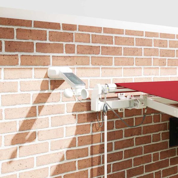 vidaXL Toldo Retr&aacute;til Vermelho 450 &times; 300 cm Poli&eacute;ster e Metal