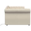 vidaXL Sof&aacute;-cama c/ colch&atilde;o e sa&iacute;da USB 90x200 cm tecido cor creme