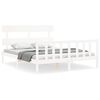 vidaXL Cama sem colch&atilde;o 160x200 cm madeira de pinho maci&ccedil;a branco