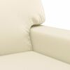 vidaXL Sof&aacute; de 2 lugares 140 cm couro artificial cor creme