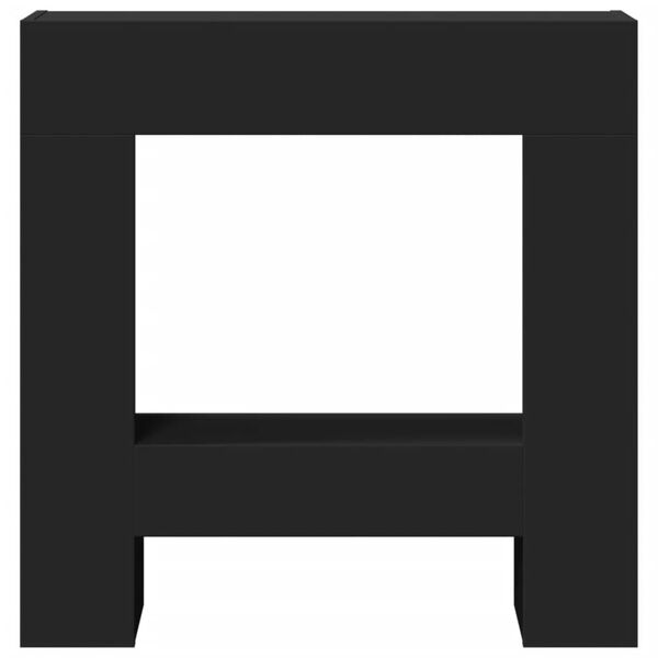 vidaXL Cornija de lareira 81x18x82 cm derivados de madeira preto