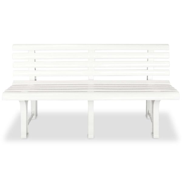 vidaXL Banco de jardim 145,5 cm plástico branco