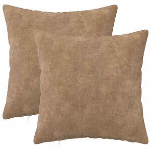 vidaXL Almofada com travesseiro HEERLEN 2 unid. Cinzento-acastanhado