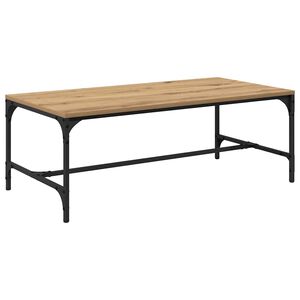 vidaXL Mesa de centro Carvalho Artesanal 100 x 50 x 35 cm