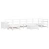 vidaXL 9 pcs conjunto sof&aacute;s de jardim madeira de pinho maci&ccedil;o branco