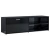 vidaXL M&oacute;vel de TV 120x34x37 cm contraplacado preto brilhante