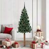 vidaXL &Aacute;rvore de Natal Slim com 300 LEDs com suporte Verde 180 cm