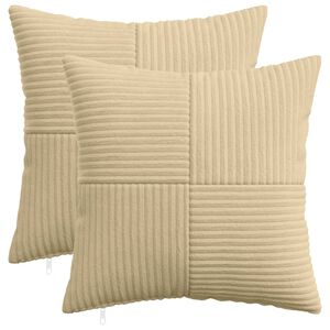 vidaXL Capa almofada 2 unid. ALMELO Cinza Verde 30 x 30 cm cord&atilde;o