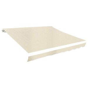 vidaXL Tecido de substitui&ccedil;&atilde;o para toldo creme 280x245 cm poli&eacute;ster