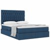 vidaXL Cama com arruma&ccedil;&atilde;o e colch&atilde;o Azul 140 x 190 cm Poli&eacute;ster