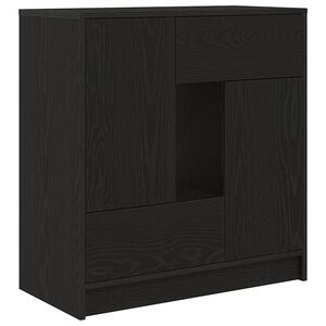 vidaXL Aparador c/ gavetas e portas 70,5x34x74,5 cm carvalho preto
