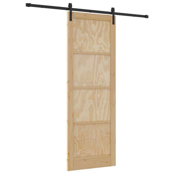 vidaXL Porta Deslizante Castanho 83 x 232 cm