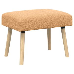 vidaXL banco Liso Bege 60 x 40 x 45 cm Boucl&eacute;