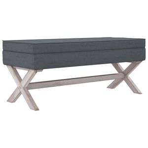 vidaXL Banco de arruma&ccedil;&atilde;o 110x45x49 cm veludo cinzento-escuro