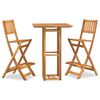 vidaXL 3 pcs conjunto de bar para exterior madeira de ac&aacute;cia maci&ccedil;a