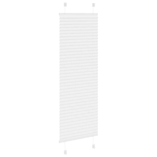 vidaXL Branco Plissada Cega 45x150 cm Largura Tecido 44,4 cm Poliéster
