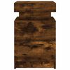 vidaXL Mesas cabeceira c/ luzes LED 2 pcs 35x39x55 cm carvalho fumado