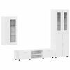vidaXL Conjunto de m&oacute;vel de TV FLORIN 3 pcs Branco Brilhante