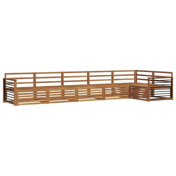 vidaXL Conjunto de Sof&aacute;s para Exterior 6 pcs Natural