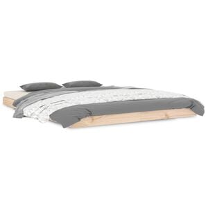 vidaXL Estrutura de cama 140x190 cm madeira de pinho maci&ccedil;a