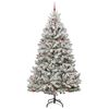 vidaXL &Aacute;rvore de Natal Artificial Verde e Branco 300 cm PVC e Metal