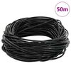 vidaXL Corda de Couro Preto &Oslash;2 mm x 50 m Couro