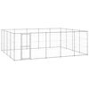 vidaXL Canil de exterior 24,2 m&sup2; a&ccedil;o galvanizado