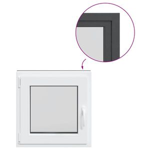 vidaXL Janela de por&atilde;o "RISOR" 50x50 cm oscilobatente DIN esquerda antracite