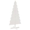 vidaXL &Aacute;rvore de Natal decorativa 150cm madeira de pinho maci&ccedil;a branco