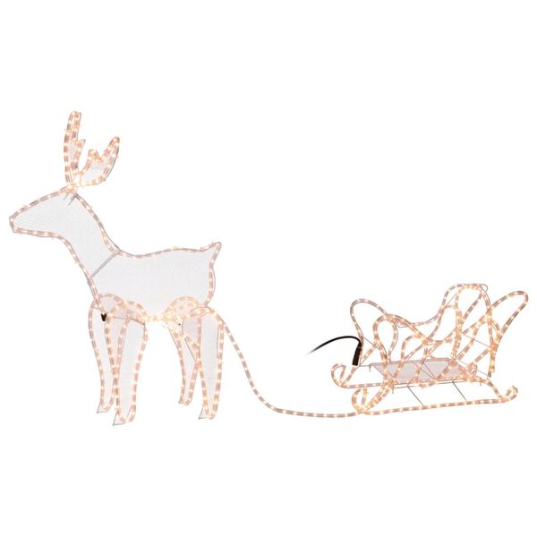 Ambiance Cord&atilde;o de luz natal&iacute;cio em forma de rena com tren&oacute; 14 m