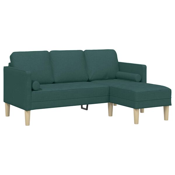 vidaXL Conjunto de Sofás 2 pcs Verde Escuro 173 x 131 x 67 cm tecido