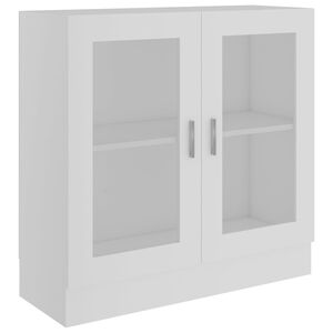 vidaXL Arm&aacute;rio vitrine 82,5x30,5x80 cm derivados de madeira branco