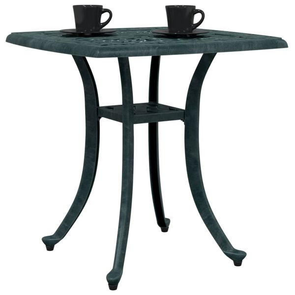 vidaXL Mesa de jardim 53x53x53 cm alum&iacute;nio fundido verde