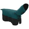 vidaXL Cobertor de Cavalo Verde Escuro e Preto 145 cm Poli&eacute;ster