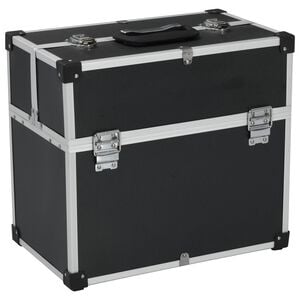 vidaXL Mala para ferramentas 38x22,5x34 cm alum&iacute;nio preto
