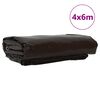 vidaXL Lona 650g / m&sup2; Castanho 4 x 6 m Lona com revestimento em PVC