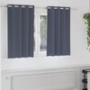 vidaXL Cortinas Blackout com Argolas 2 pcs Antracite 140 x 140 cm